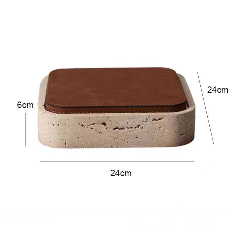 Travertine Jewelry Storage Box