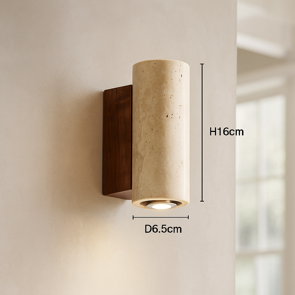 Wabi-Sabi Travertine Sconce