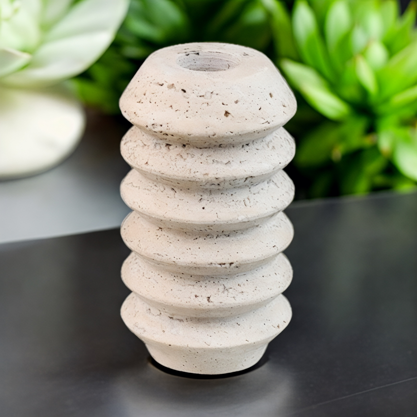 Travertine Candle Holder