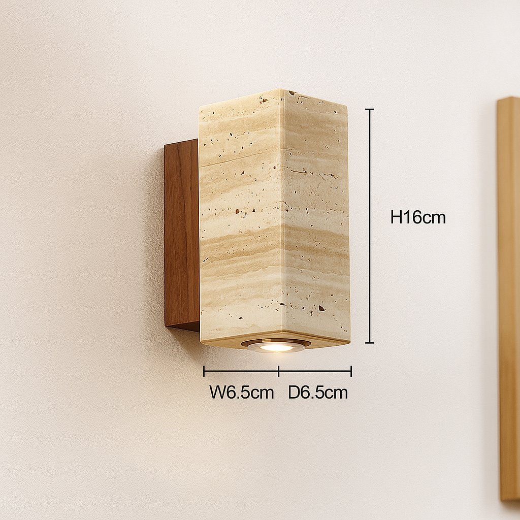 Wabi-Sabi Travertine Sconce