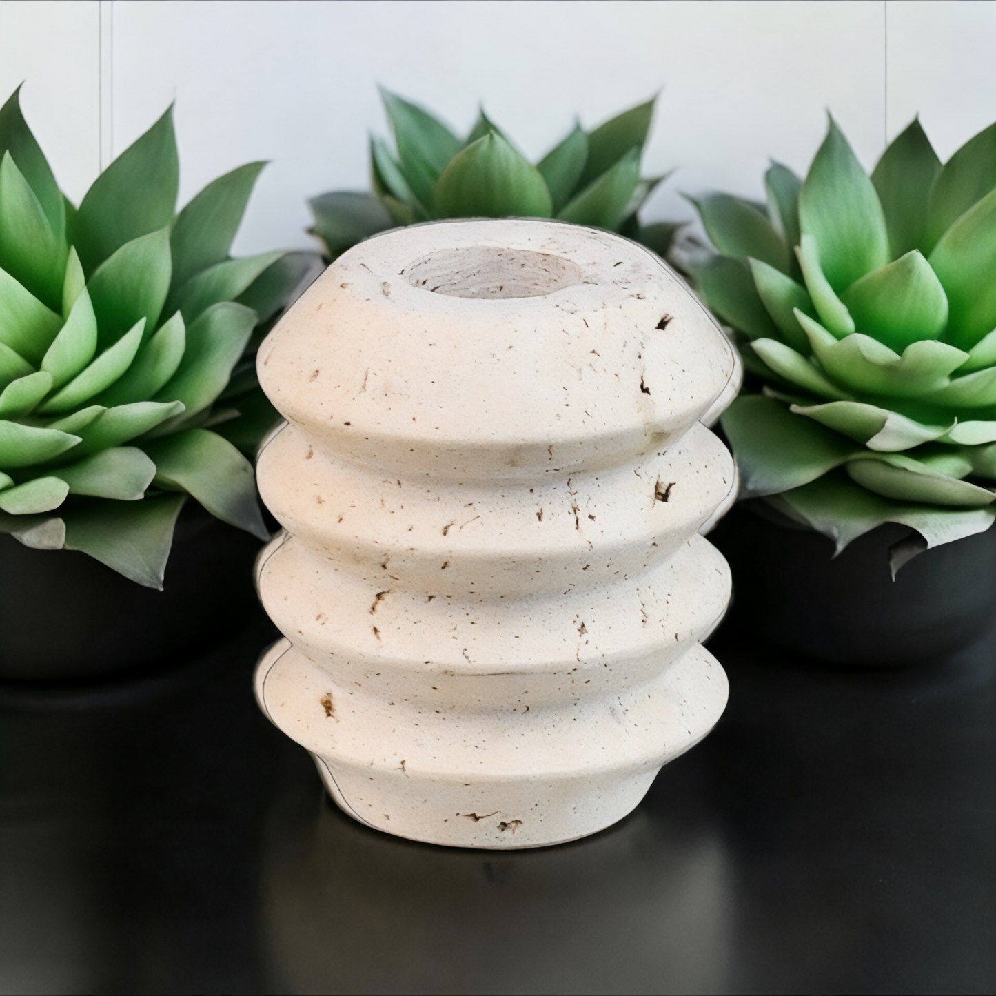 Travertine Candle Holder