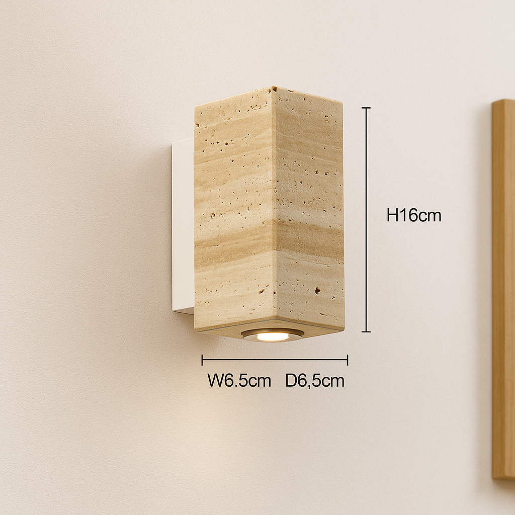 Wabi-Sabi Travertine Sconce