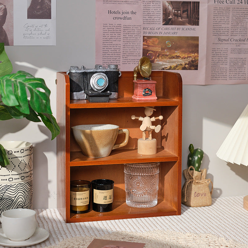 Wooden Cosmetics Storage Rack