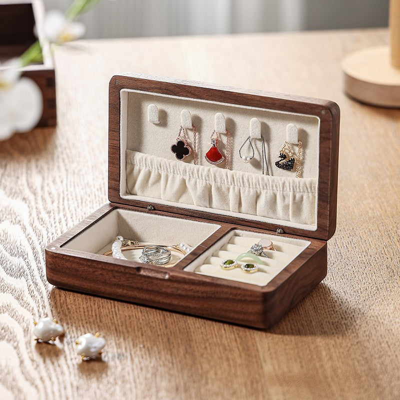 Walnut Travel Jewelry Box