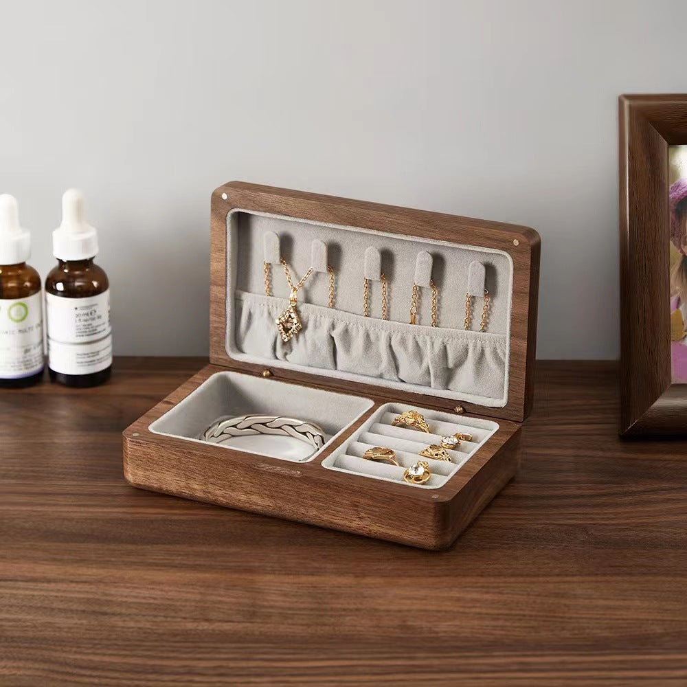 Walnut Travel Jewelry Box