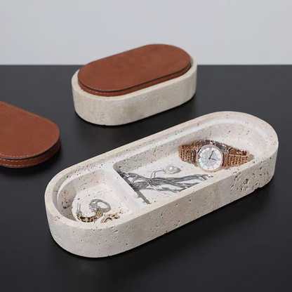 Travertine Jewelry Storage Box