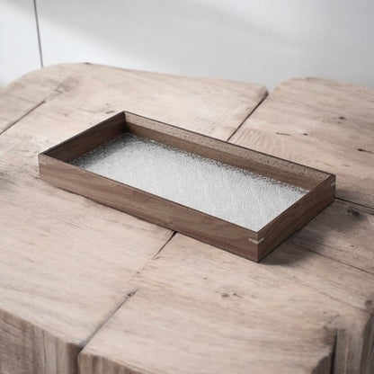 Classic Wood Glass Tray
