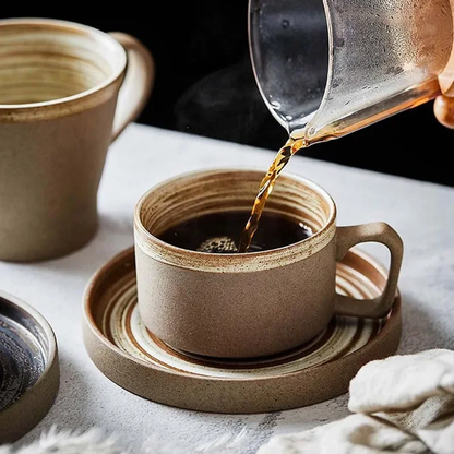 Handmade Pottery Coffee Mug Set