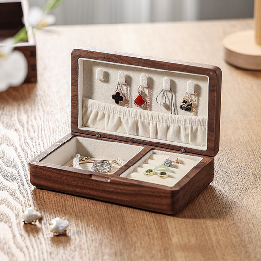 Walnut Travel Jewelry Box
