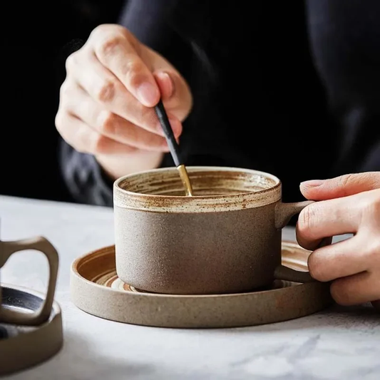 Handmade Pottery Coffee Mug Set
